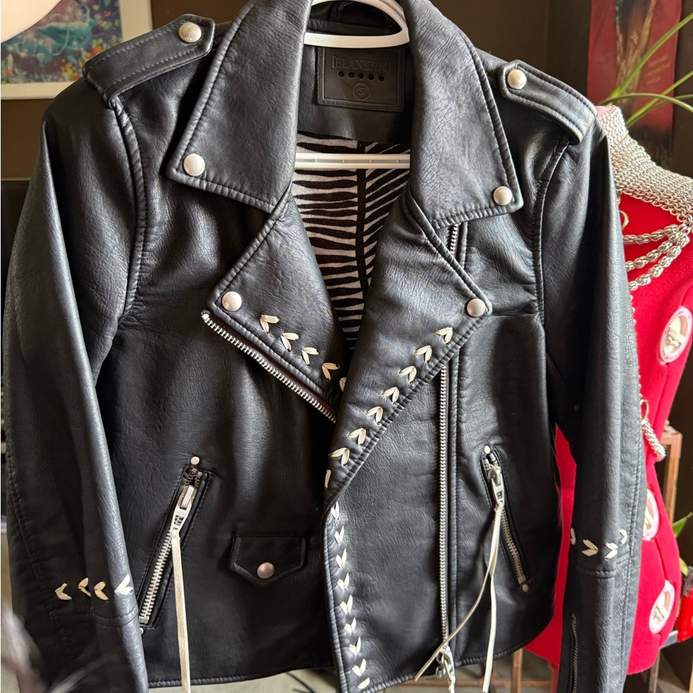Blank NYC Black Moto Jacket with Studded Details